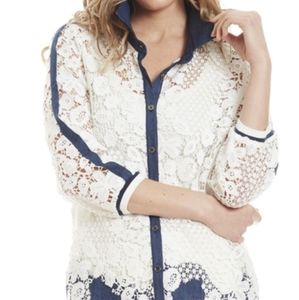 Alberto Makali Lace Denim Shirt